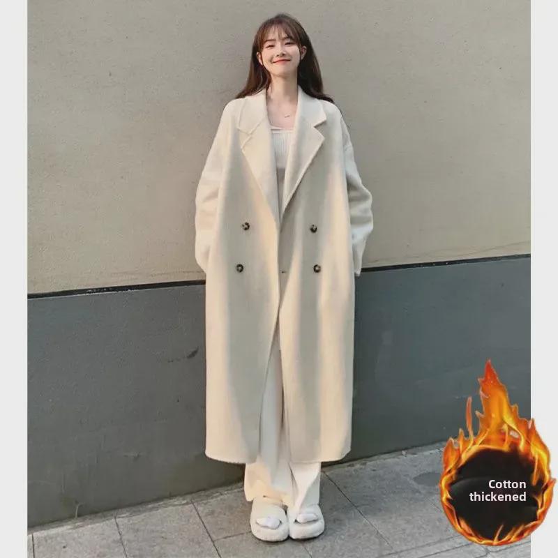 Petite Woolen Coat for Women - 2025 Autumn/Winter, Hepburn & Korean Style (350g)