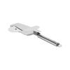 Pizza cutter with a cutting disc with edge-cutting teeth and a spatula with a Teesa clamp