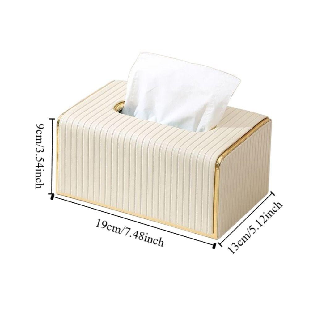 PU Leather Tissue Box Soft Tissue Case Creative Paper Towel Container  for Living Room