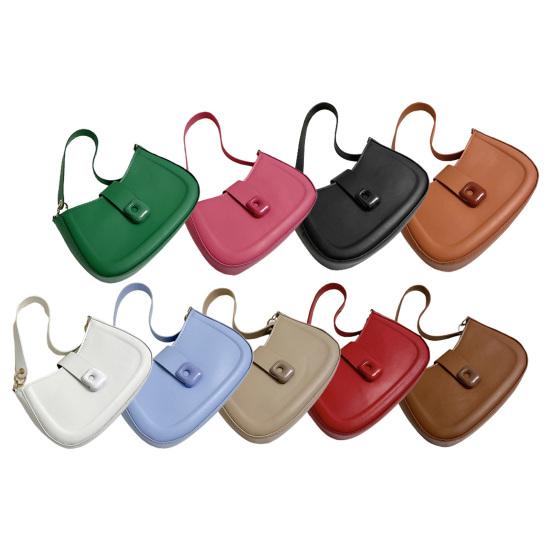 Solid Color Ladies Shoulder Bag Minimalistic Reliable Large Capacity Sling