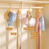 2 Pieces Portable Plastic 360° Rotating Clothes Hook Cartoon Space Saving Five Claw Hook Decorative Bag Holder For Wardrobe