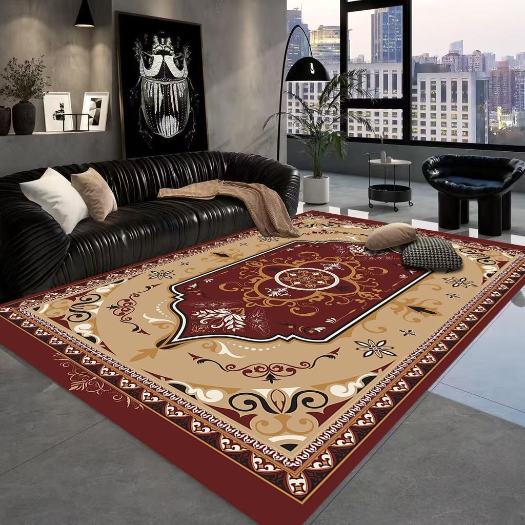 Retro Persische Luxusteppiche Große Fläche Wohnzimmer Boho Dekoration Rutschfeste Teppiche Schlafzimmer Nachttische Weiche Bodenmatte Stühle