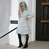 LJX Y2K Winter Loose Women's Autumn Winter Jacket Jacket Parka Thickened Cotton Lining Medium Long Fashion Hooded Fur Collar Adjustable Plush Winter