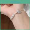 Zircon Fish Tail Glass Starfish Bracelet With Sparkling Inlaid Stones For Elegant Women