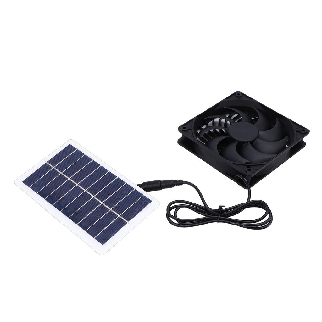 Solar Exhaust Fan with Solar Panel Heat Dissipation Ventilation Fan Set for Chicken Coop Greenhouse Shed Pet House