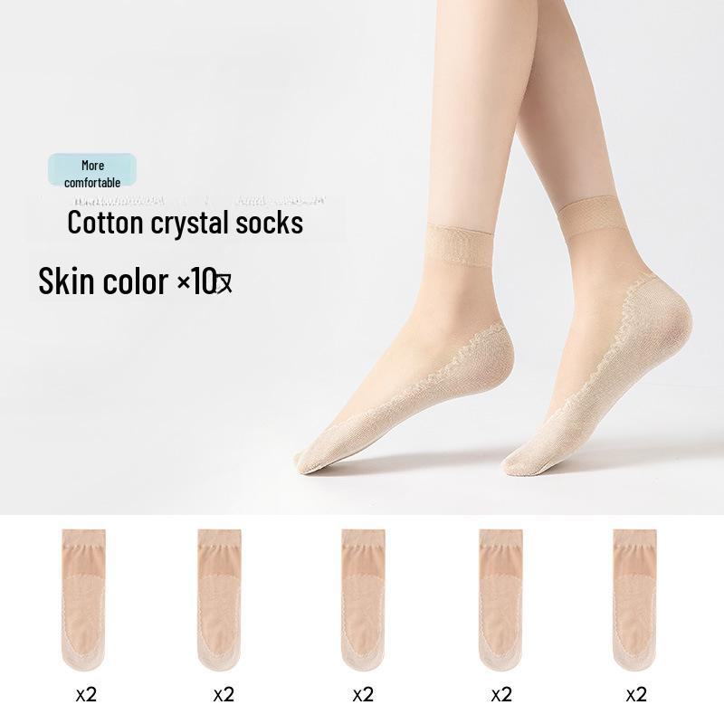 Ultra-Thin Summer Sheer Stockings: Wear-Resistant, Snag-Free, Invisible, Black & Nude