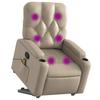 Massage Chair with Rising Function Cappuccino Brown Faux Leather