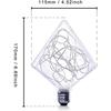 Lampadina LED E27 - NETTLIFE - 2200K 2W - Vetro & metallo - Attacco E27 - Forma a diamante decorativa