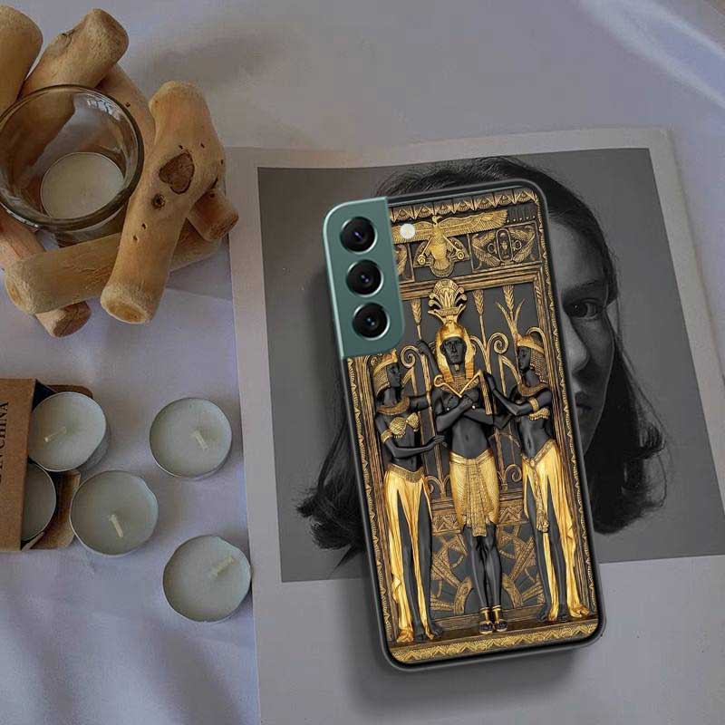 Egypt Pharaoh Mural Phone Case For Samsung A02 A03 A03S A04 A04S Galaxy A55 A35 A25 A15 S10 Lite A9 A8 A7 A6 Plus A90 A80 Cover