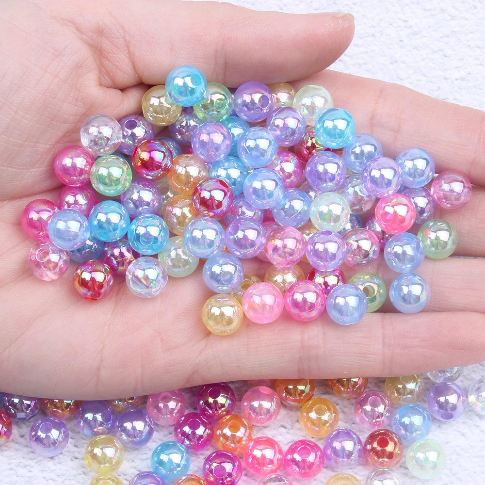 Multicolor Transparent AB Imitation Pearl Beads for DIY Jewelry Making