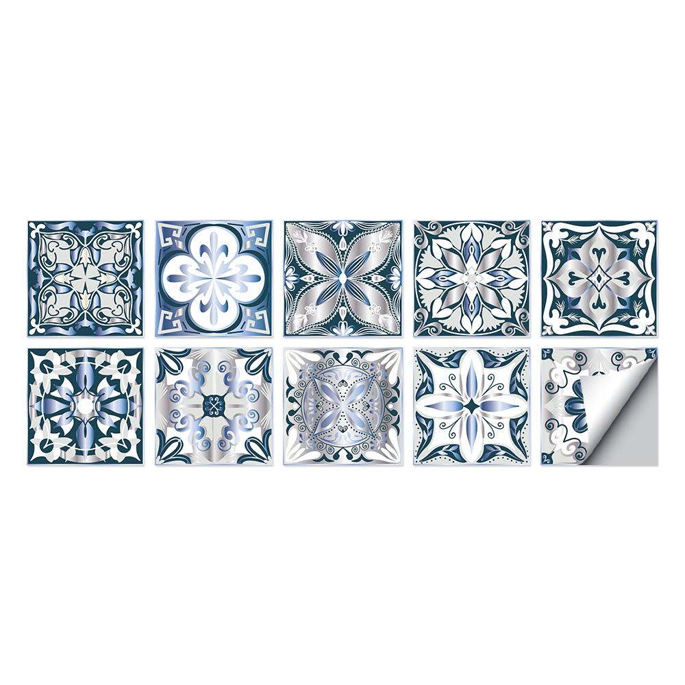 Tile Stickers Waterproof Kitchen Retro Moroccan Self Adhesive Bathroom Decal Vinyl Peel And Stick Wall Decoration Wallpaper NONE