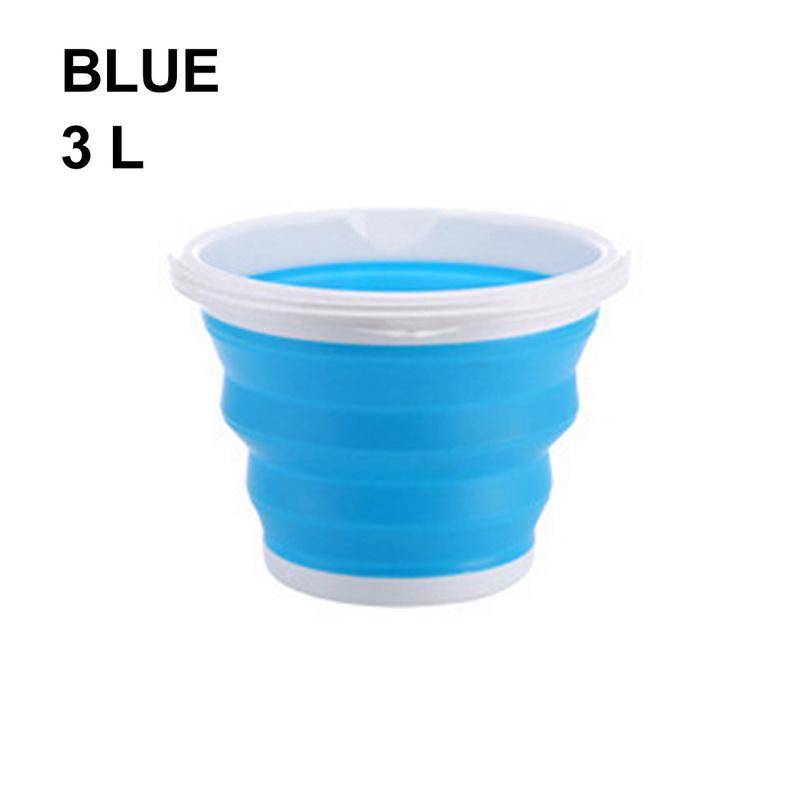 Buy High Quality Fashion Portable Folding Buckets Silicone Plastic Car Buckets Children Outdoor