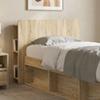 Headboard Cabinet with Storage Sonoma Oak Wood Based Material