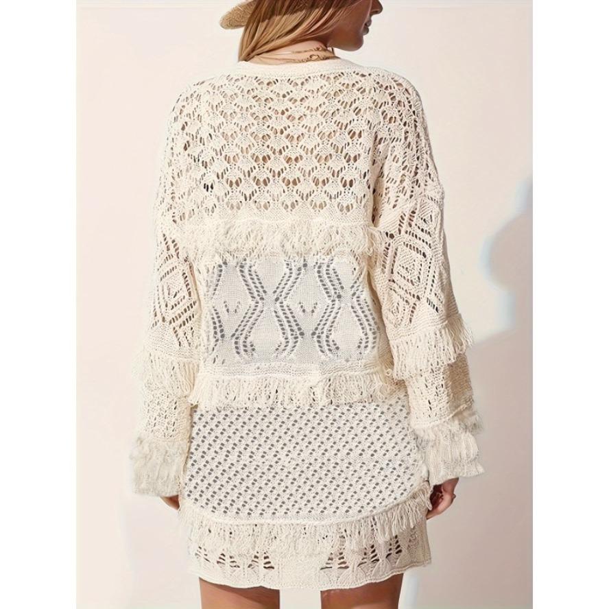 YYFS Damenmode Lässig Frühling Herbst Einfarbig Druck Langarm Pullover