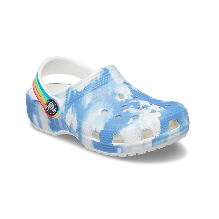 Crocs Sports Sandals White Blue Tie Dye Kids' 206818-100