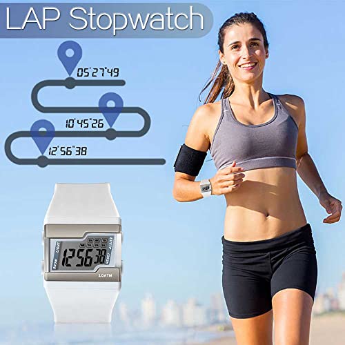 10 ATM Water Resistant Women's and Girls' Multi-Function Watch, Ideal for Swimming, Diving, and Surfing, with Lap Stopwatch, Alarm, Calendar, and 12-