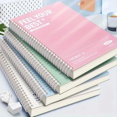 60Sheets/Book Thickened A5 Spiral Notebooks Perforated Pages Color Diary Book Horizontal Line Inner Pages Hand Account Book Gift