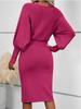 European Style Slim-Fit Knit Dress - Autumn/Winter Hip-Hugging
