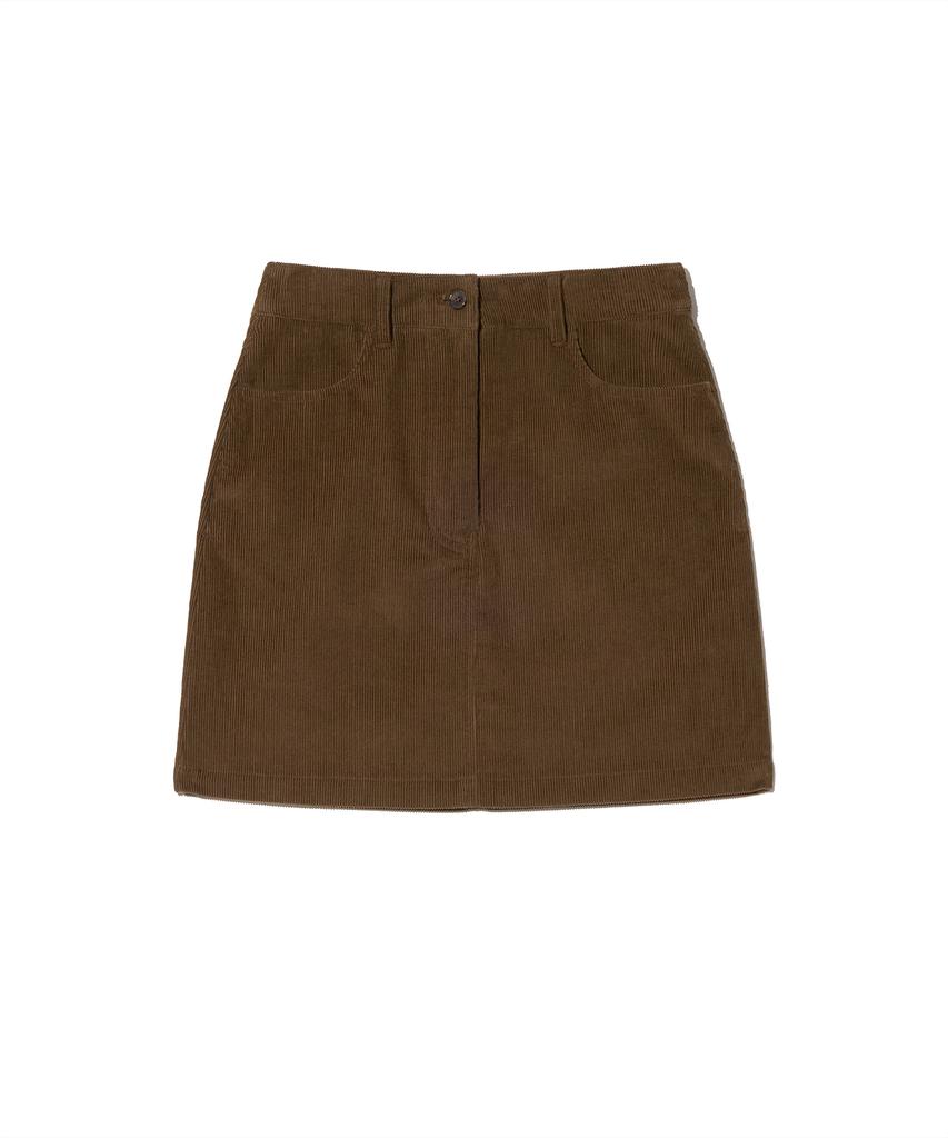 Yale Women'S Corduroy Short Skirt_Brown