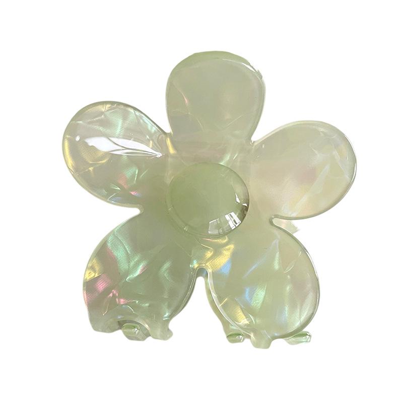 Elegant French-Style Acetate Flower Claw Clip for Women - 2024 High-End Shark Clip