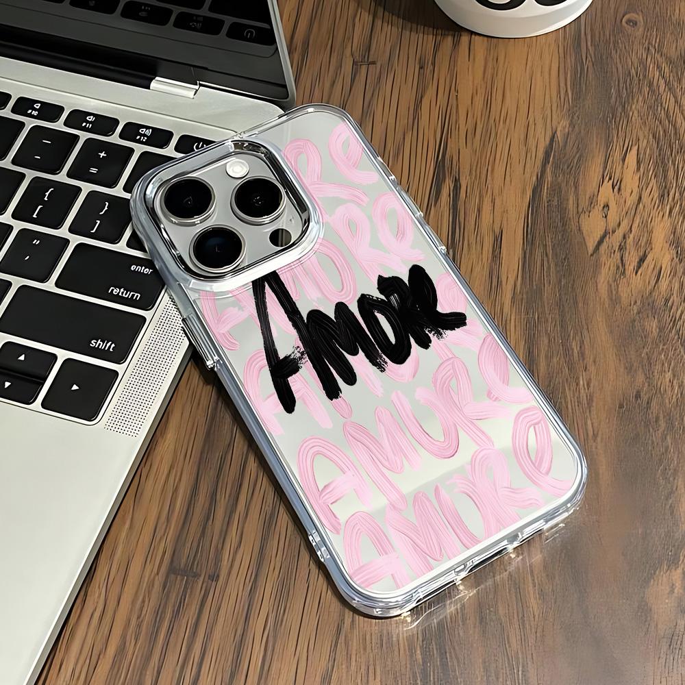 Pink Amore-love Phone Case for Samsung Galaxy A73 A16 A06 A35 A55 A25 A05S A15 A56 A54 A36 A34 A24 A26 A04 4G 5G Soft Cover