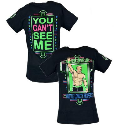 John Cena Neon Green Never Give Up Mens T-shirt