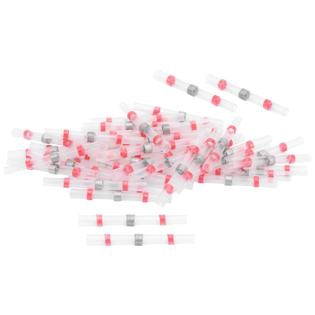 50Pcs SSTS21 Waterproof Solder Seal Wire Connectors Heat Shrink Butt Connectors