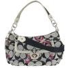 Used Shoulder Bag Signature F18756 Poppy Canvas/leather Gray Black