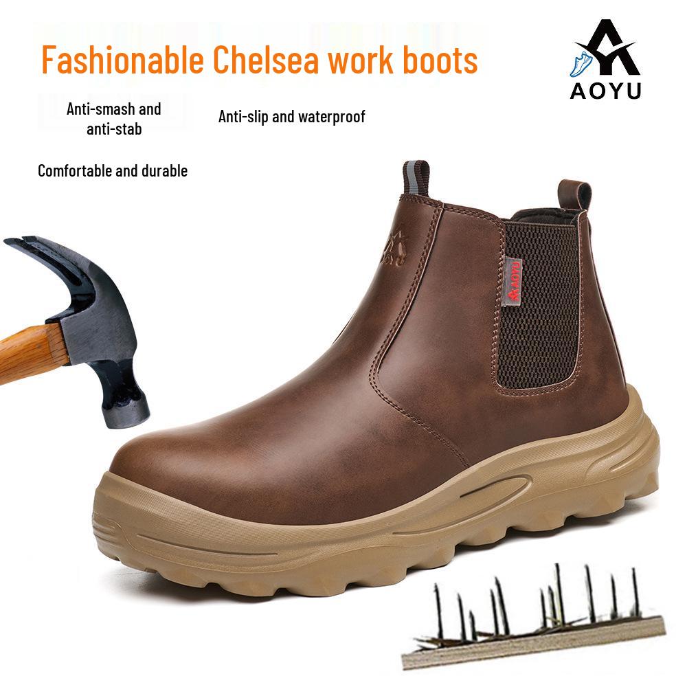 

Cross-Border Wear-Resistant Safety Shoes: Anti-Smash, Anti-Puncture, Anti-Scald, Steel Toe Work Footwear for Welders