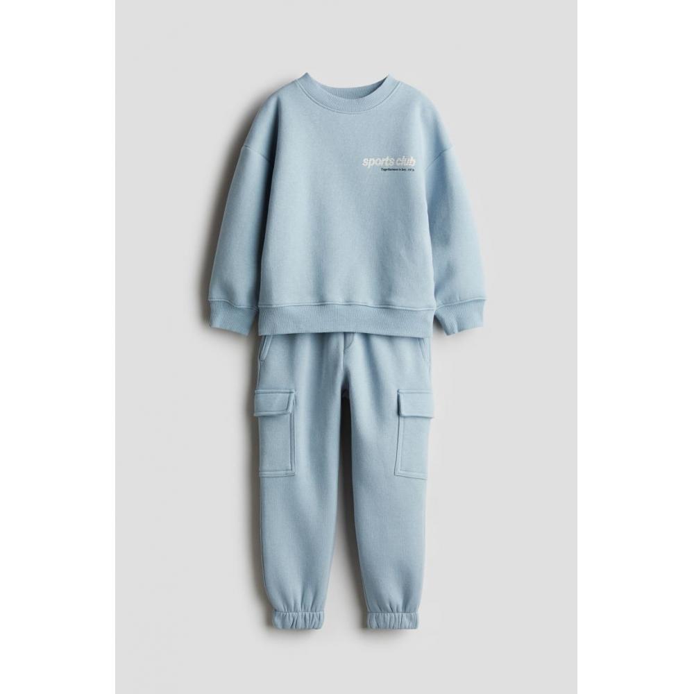 

H M Sweat 2 piece Set Light Blue Sports Club
