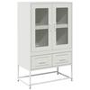 VidaXL Highboard White 68x39x111.5 Cm Steel, Cabinet, Storage Cabinet, Highboard, Sideboard, Tall Cabinet, 853367