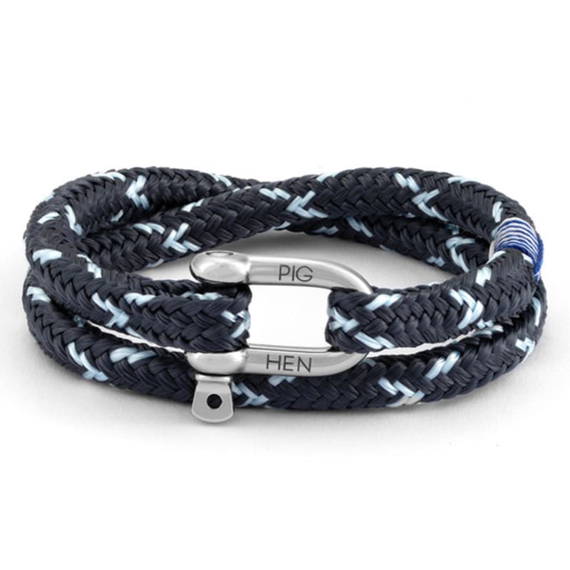 PIG & HEN Salty Steve Bracelet - Slate Gray X Arctic Blue X Silver