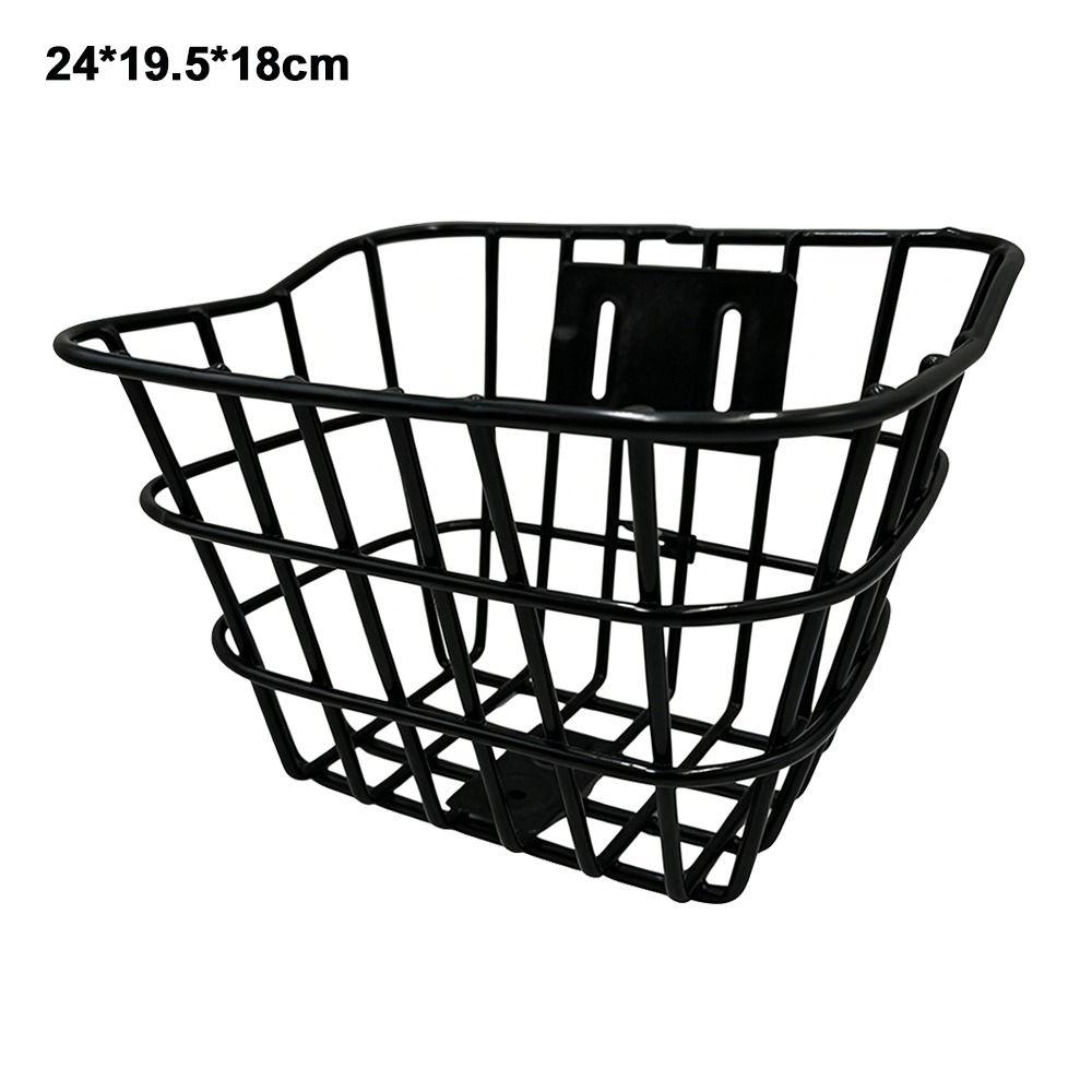 Cesto Posteriore in Metallo per Bicicletta Fissato Durevole Porta Zaino Accessori per Biciclette Pieghevoli per Bambini