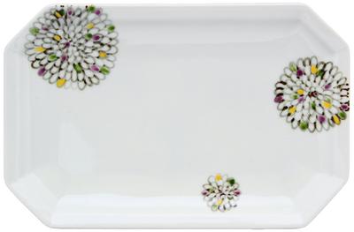 Imari Ware Tokushichi Kiln Colored Chrysanthemum Grilled Plate