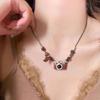 Colier cu pandantiv cameră maro vintage Accesorii de modă hip-hop Pentru fete cool