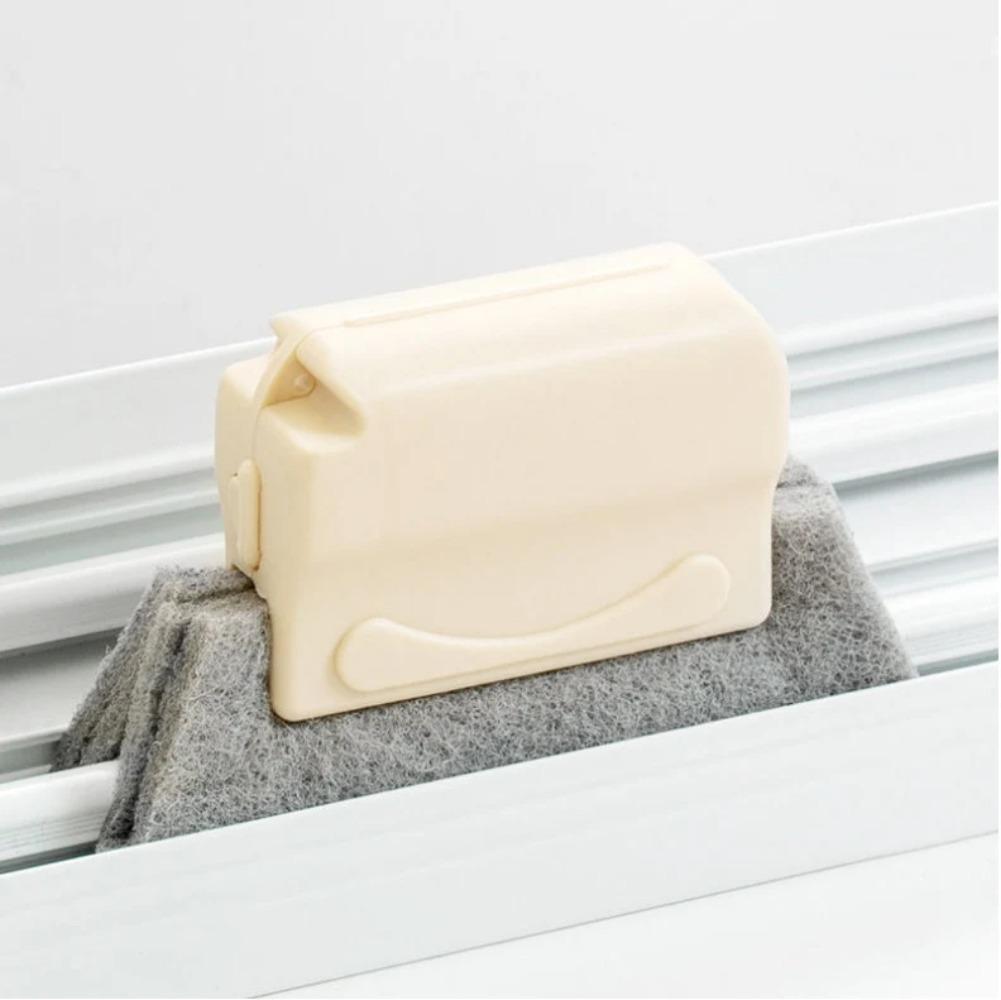 Small Window Groove Cleaning Brush Tool Door Window Sill Track Cleaner Lightweight Durable Stainless Steel Material