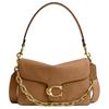 COACH Tabby Cow Leather Shoulder Bag Medium Women's Mel Brown CY919-B4T7J