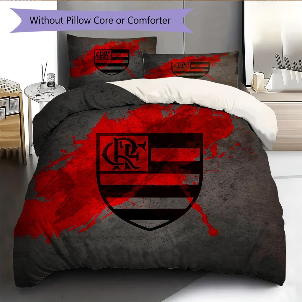 CR Flamengo Pattern Bedding Quilt Set Home Decoration Gift (1 * duvet cover + 2 * pillowcase without core)