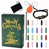 Countdown Calendar Crystal Kit Healing Stones Kit with Crystal Necklace Holder Gifts for Women Kids Girls Boys Collection