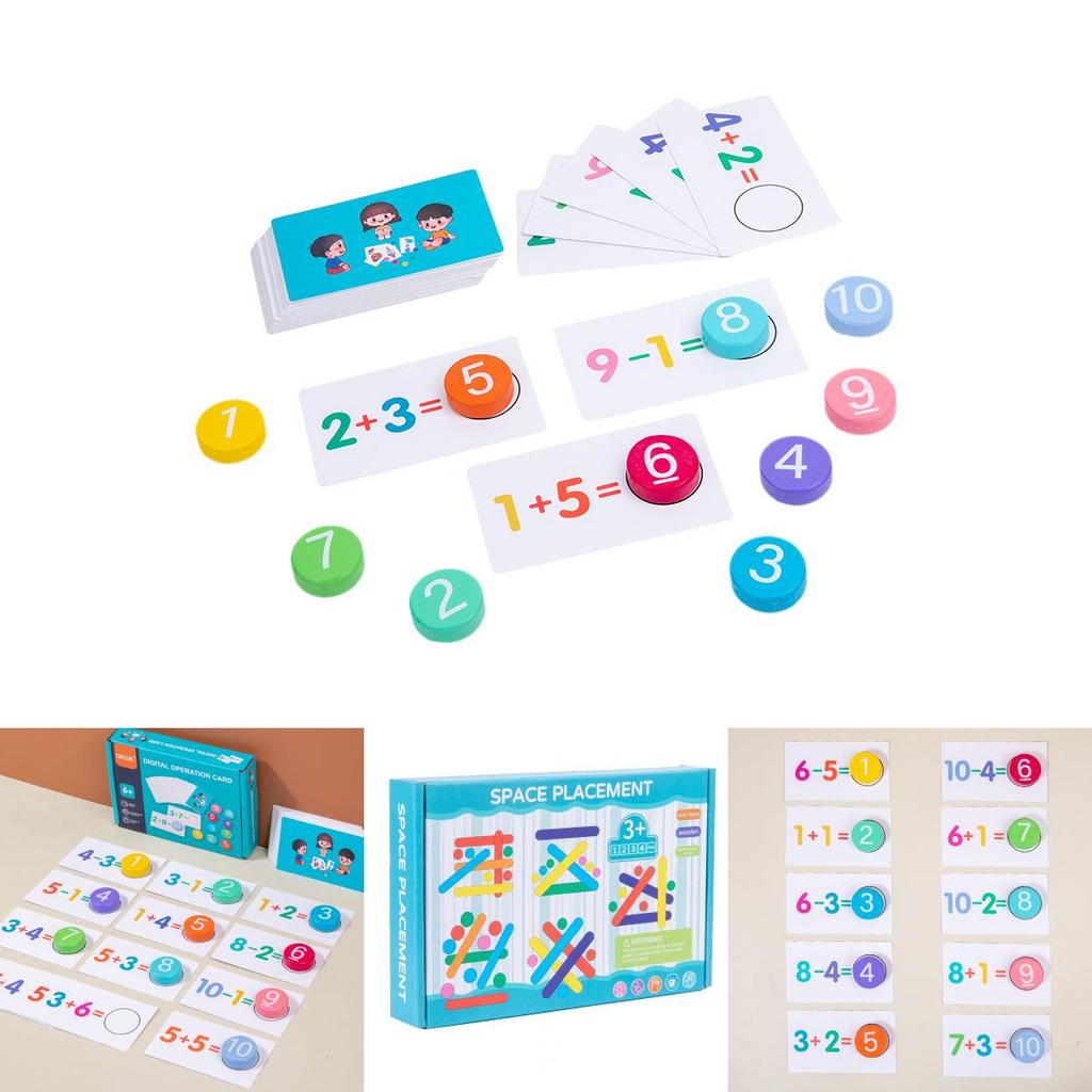 Wooden Educational Math Toy For Kids With Number Matching And Basic Addition Learning