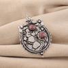 Natural Black Rhodonite Gemstone 925 Sterling Silver Women Jewelry Designer Pendant 1.9" For Gift CP-44-28