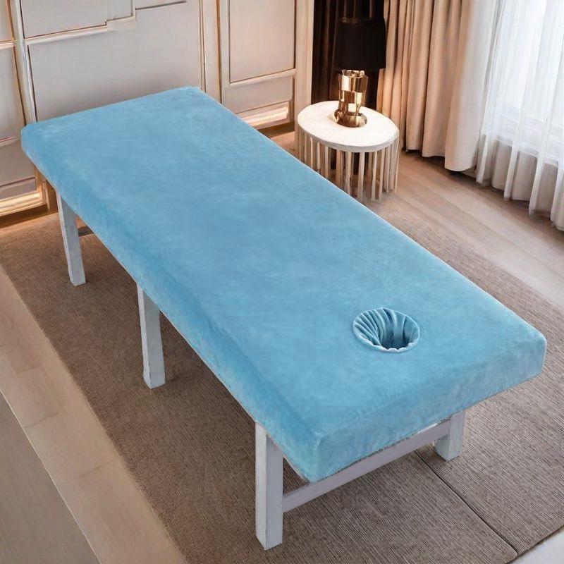 Kristall-Samt Spannbettbezug mit Loch für Massage-Therapie-Kliniken
