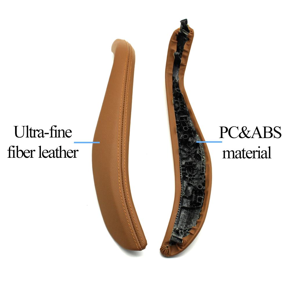 Car Interior Left Right Passenger Door Front Rear Pull Handle Leather Outer Cover For BMW 5 Series G30 G31 M5 F90