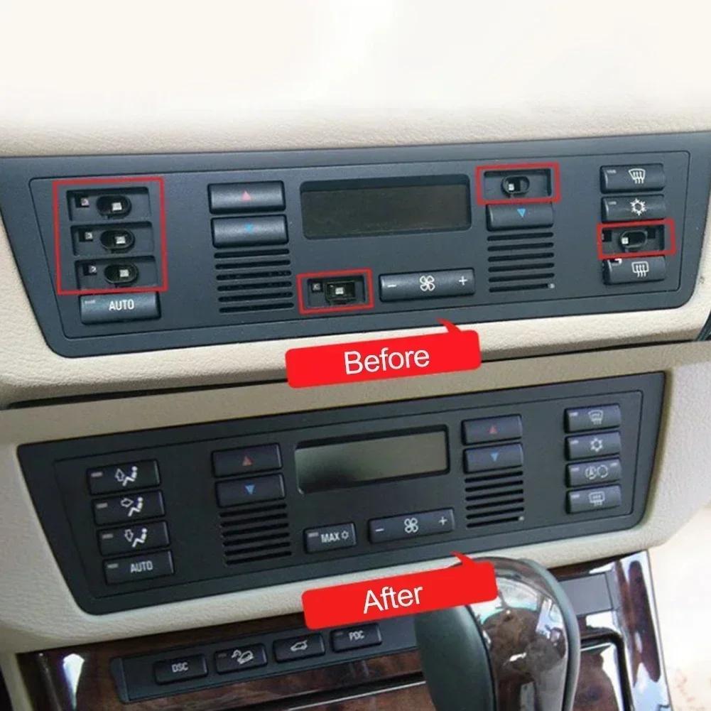 14 Stück/Set Auto Klimaanlage A/C Bedienfeld Schalter Knöpfe Abdeckung Für 5er E39 1996-2002 Für E53 1998-2006