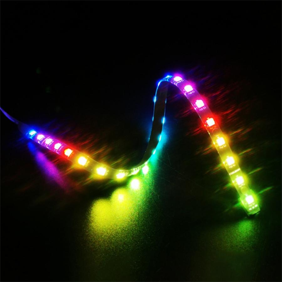 5V 3PIN ARGB/4 PIN RGB LED Soft Bar for PC Case Computer Chassis RGB LED Light Strip 40cm Magnetic Multicolor  1pc