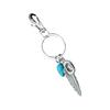 Elegant Cow Head Horseshoe Keychain Adorned With Delicate Leaves Bull Head And Stylish Fringes For Daily Use