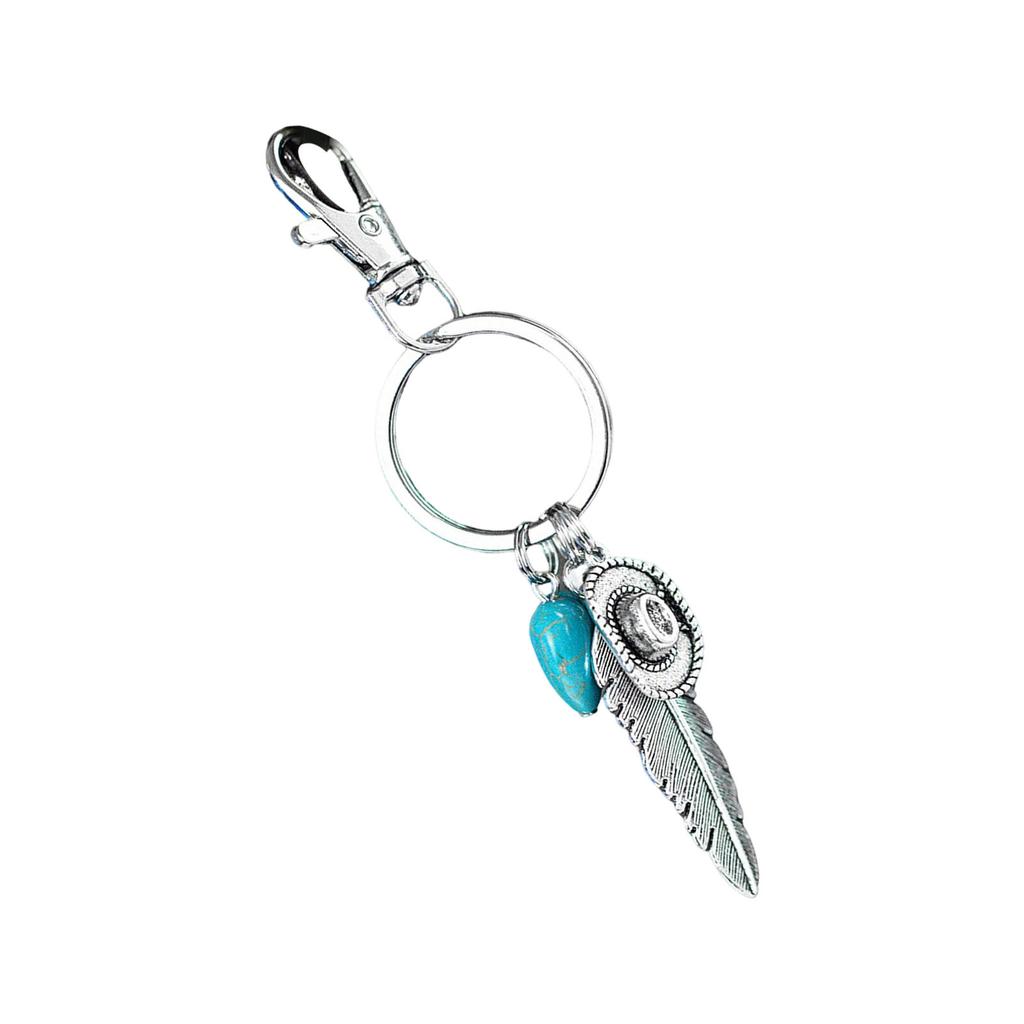 Elegant Cow Head Horseshoe Keychain Adorned With Delicate Leaves Bull Head And Stylish Fringes For Daily Use
