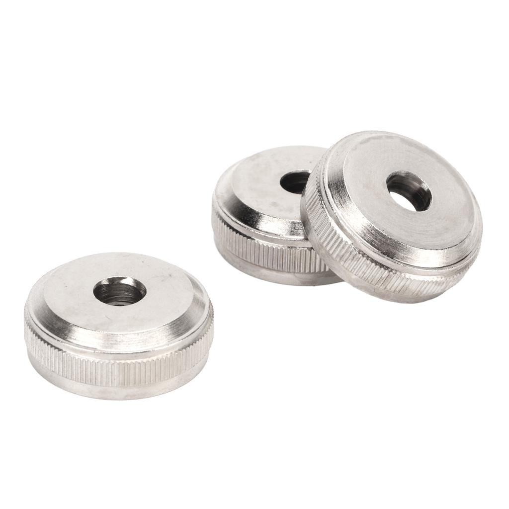 3Pcs Trumpet Valve Cap Metal Silver Screw Piston for Trumpet Replacement Musical Instrument Accessories Trumpet Bottom