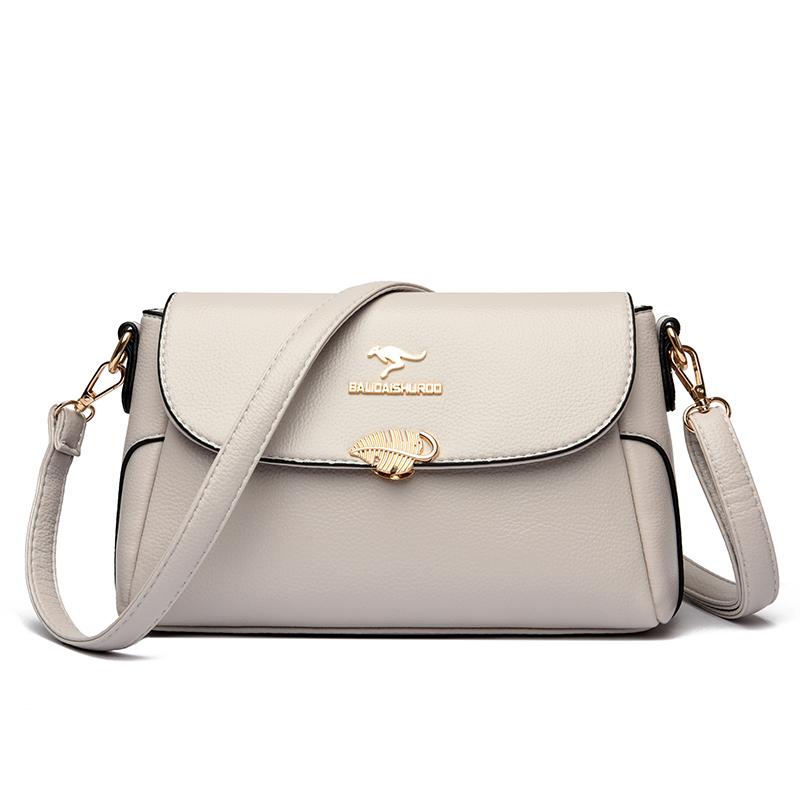 Women Bag Fashi Shoulder Bag Quality PU Leather Elegant Flap Retro Female Messenger Classic Multiple Pockets Crossbody Handbag