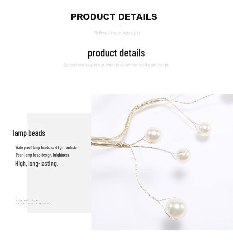 Xianci Starry Sky Table Lamp: Creative LED Pearl Golden Leaf Light for Bedroom Decor